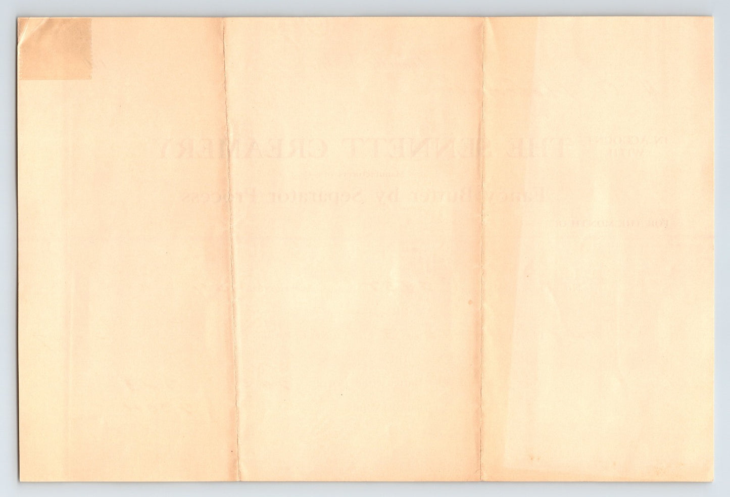 Sennett New York 1900s Sennett Creamery Butter Dairy Billhead Receipt 8 x 5.5
