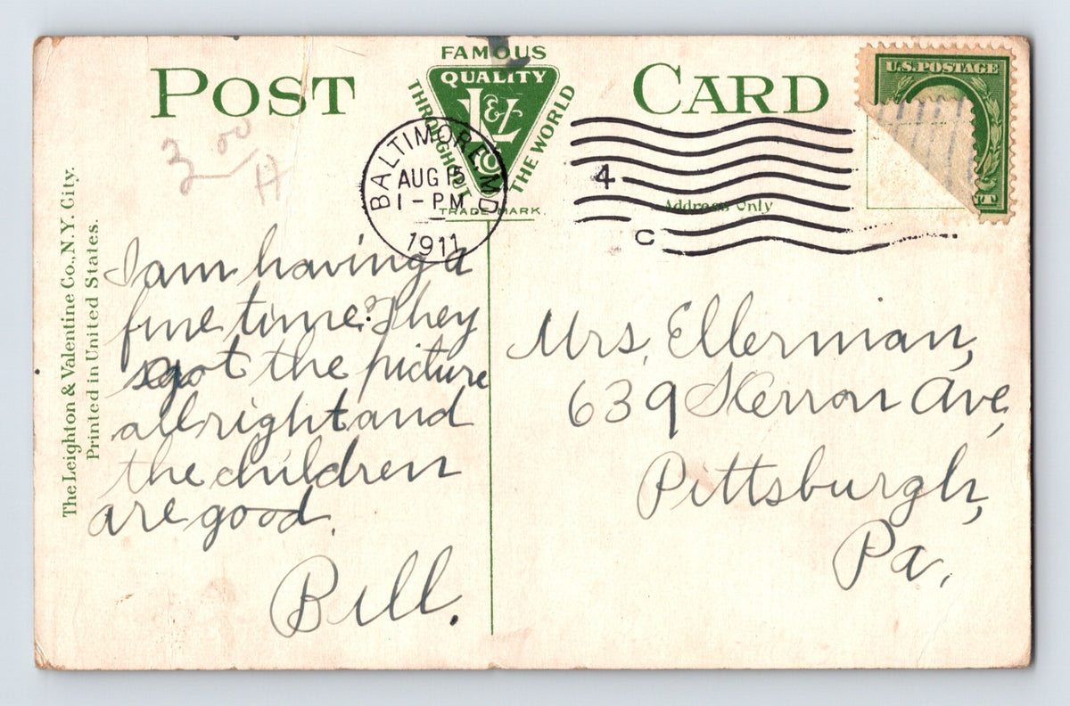 Baltimore Maryland Lexington Market Castelberg Diamond King 1911 Postcard Posted