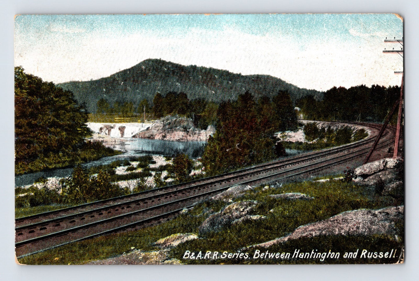 Huntington Maine Russell Bangor Aroostook Railroad 1910s Postcard Unposted