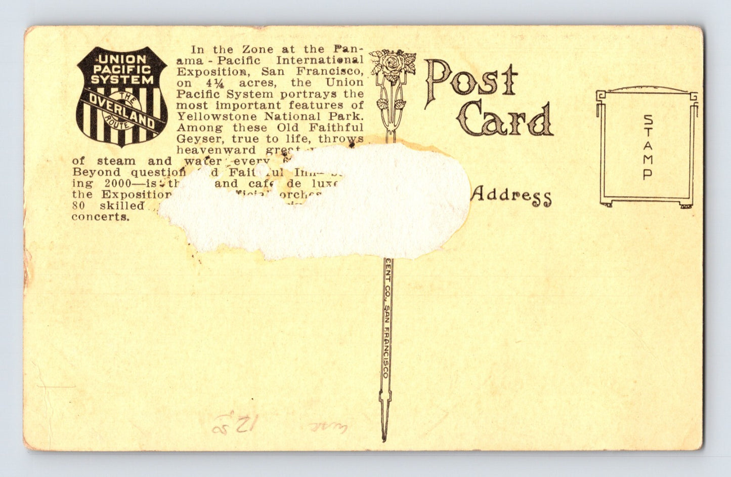 Selma California Lincoln Grammar School 1910s Postcard Unposted