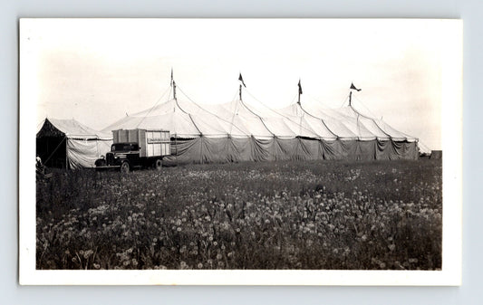 Conroy Bros Circus 1940s Photo Big Top Tent Field 4.5 x 2.5