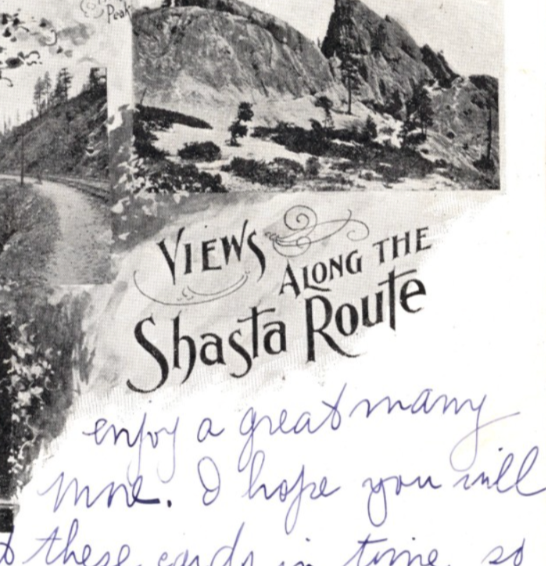 California Shasta Route Multi View Pre-1907 Postcard Unposted Undivided PMC