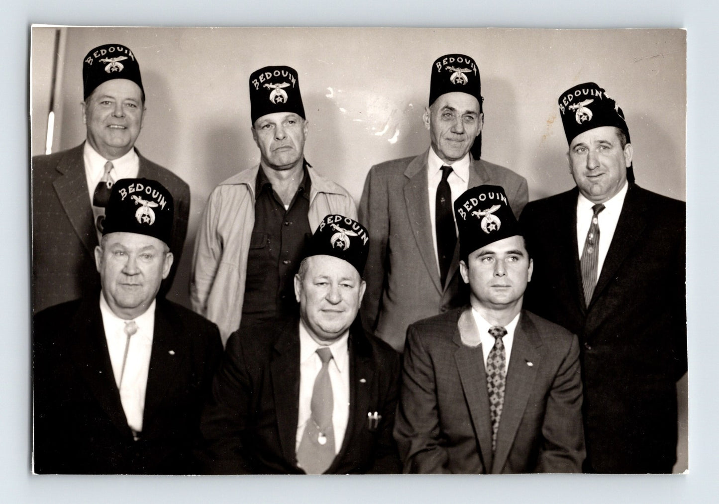 Circus Owners Shriners Bedouin Fez 1950s Photo Portrait - 3 x 4.5