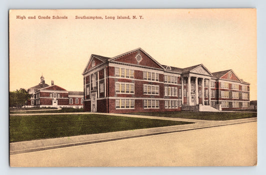 Southampton New York Long Island Grade and High School 1930s Postcard Unposted
