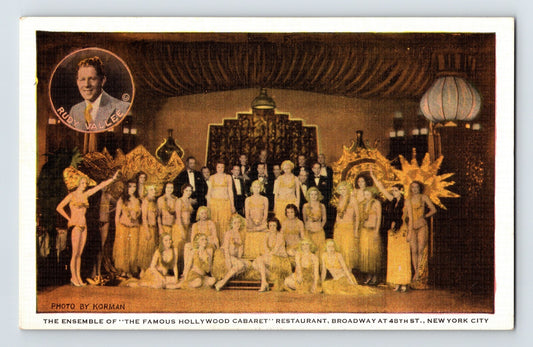 New York City New York Hollywood Cabaret Restaurant 1940s Postcard Unposted