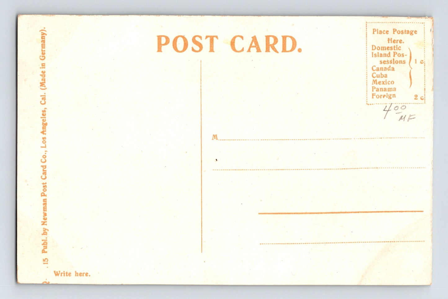 Palo Alto California Stanford University Outer Quadrangle Car 1910s Postcard