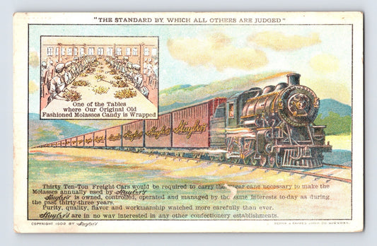 Huyler’s Candy Company Railroad Freight Train 1930s Postcard Unposted