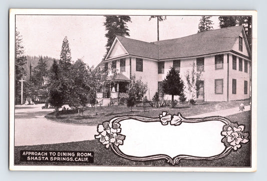 Shasta Springs California Resort Dining Room Pre-1907 Postcard Unposted