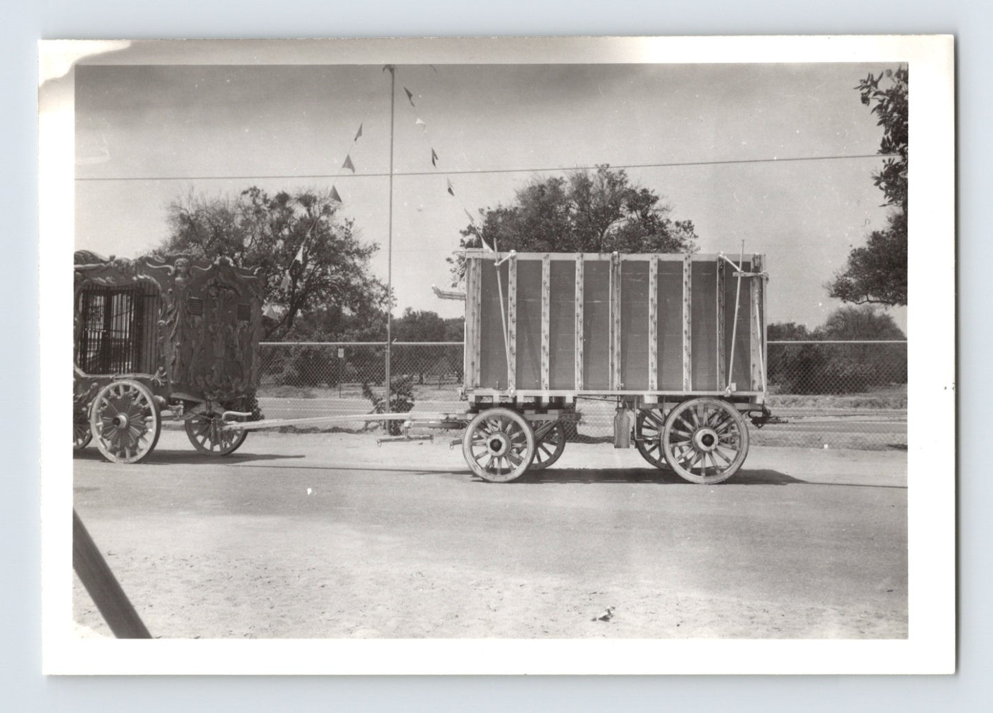 Disneyland Mickey Mouse Club Circus cage wagon equipment trailer 1955 photo Anaheim California