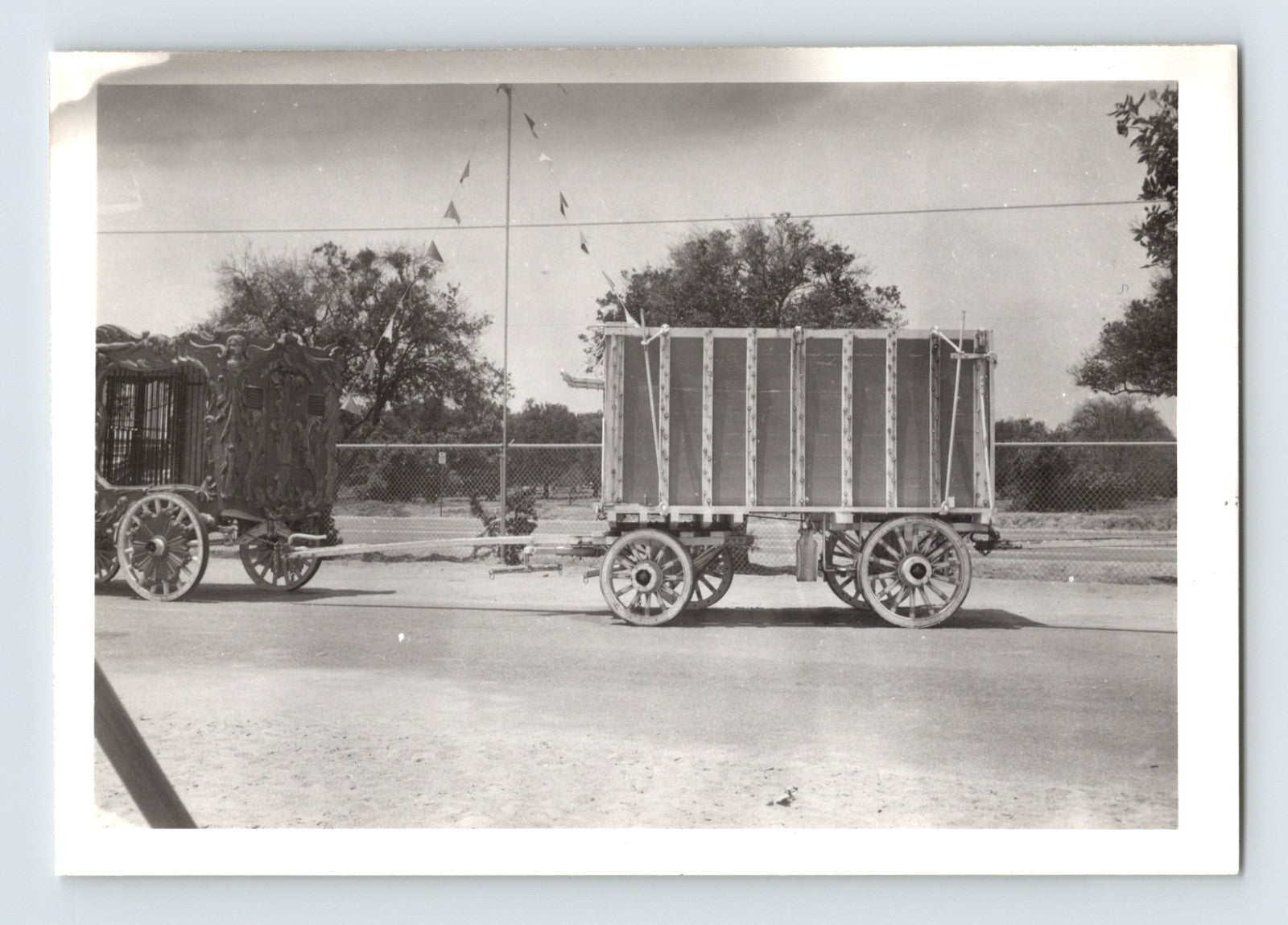 Disneyland Mickey Mouse Club Circus cage wagon equipment trailer 1955 photo Anaheim California