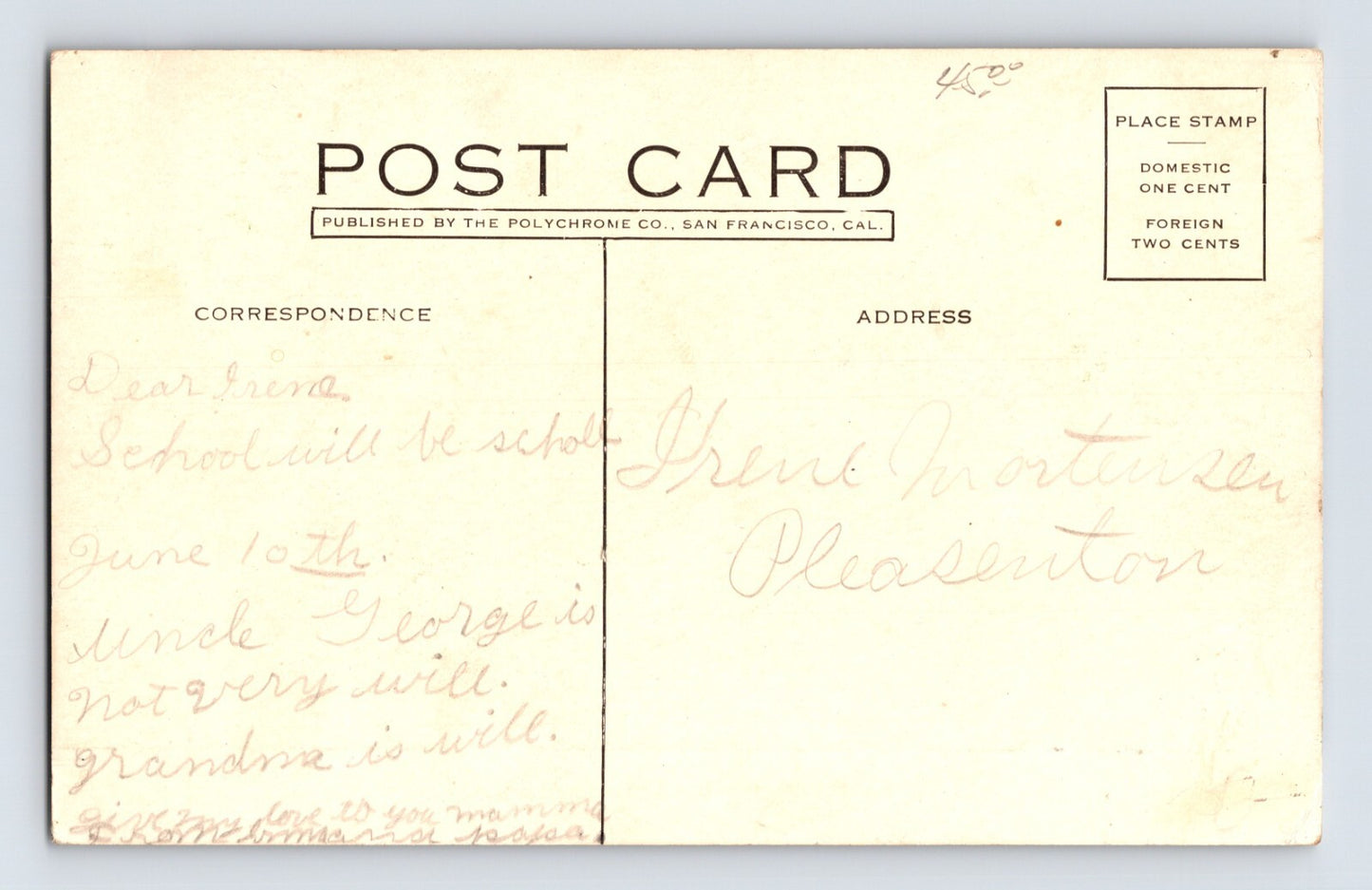 Hayward California Hotel Hayward 1910s Postcard Unposted Divided Back