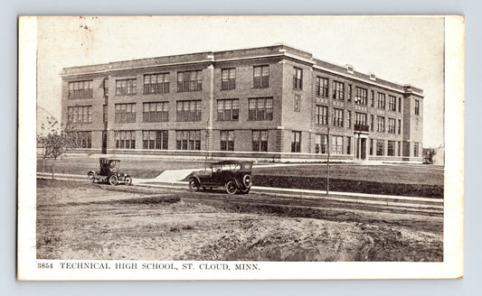 St Cloud Minnesota Technical High School 1929 Postcard Posted