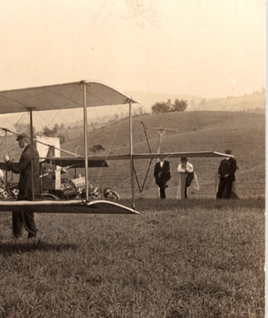 Oneonta New York Euegene Ely Airplane 1910s Postcard RPPC Eye Witness Details!