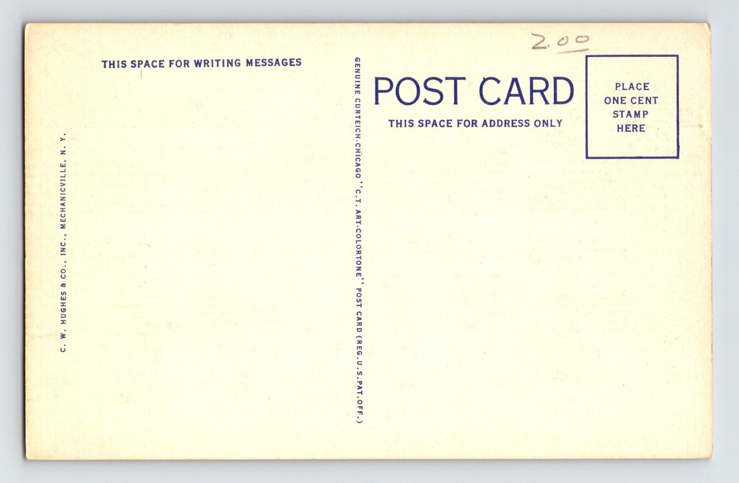 Lake Placid New York Mirror Lake Ski Joring Horse 1940s Postcard Unposted Linen