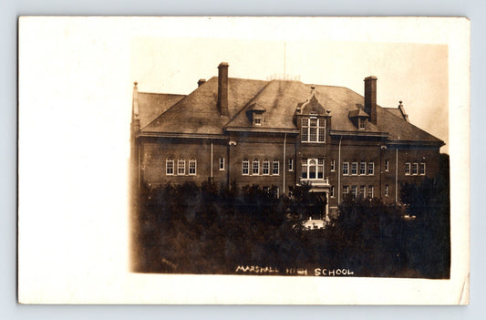 Marshall Minnesota High School 1910s RPPC Postcard Unposted Kruxo
