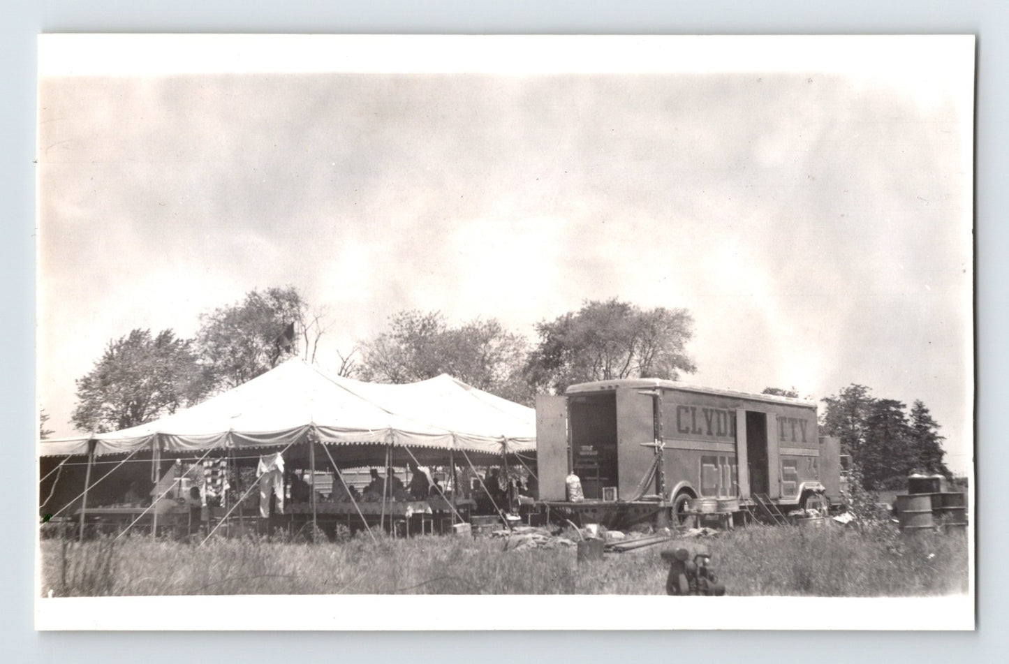 Clyde Beatty Circus 1950s Photo Tent Truck - 3.5 x 5.5