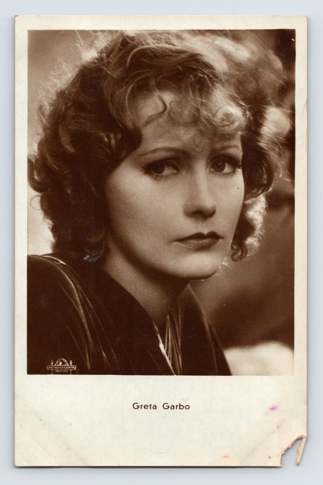 Greta Garbo Photo Postcard RPPC 1930s MGM Anag Iris Unposted