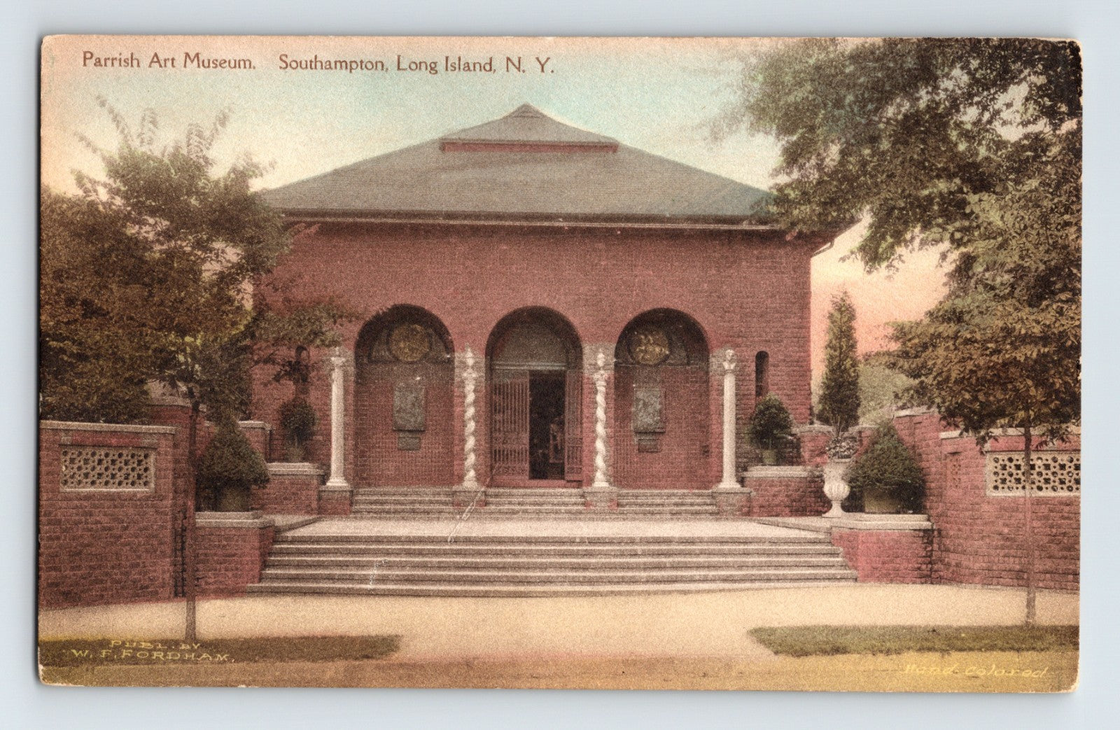 Southampton Long Island New York Parrish Art Museum building albertype postcard 1930s