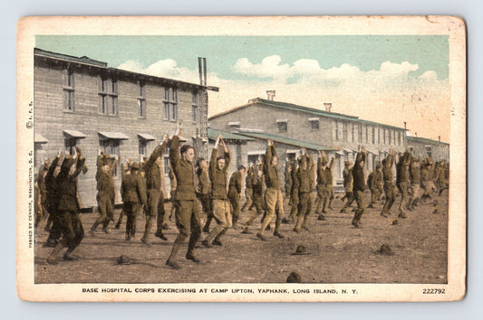 Yaphank New York Long Island Camp Upton Hospital Corps 1910s Postcard
