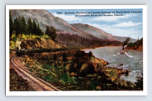 Spokane WA Portland Seattle Railway Columbia River Steamer Gatzert 1910s