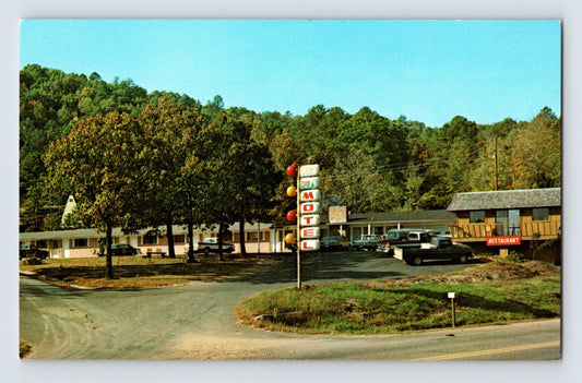 West Glenwood Arkansas Caddo River Motel roadside view with cars 1960s postcard