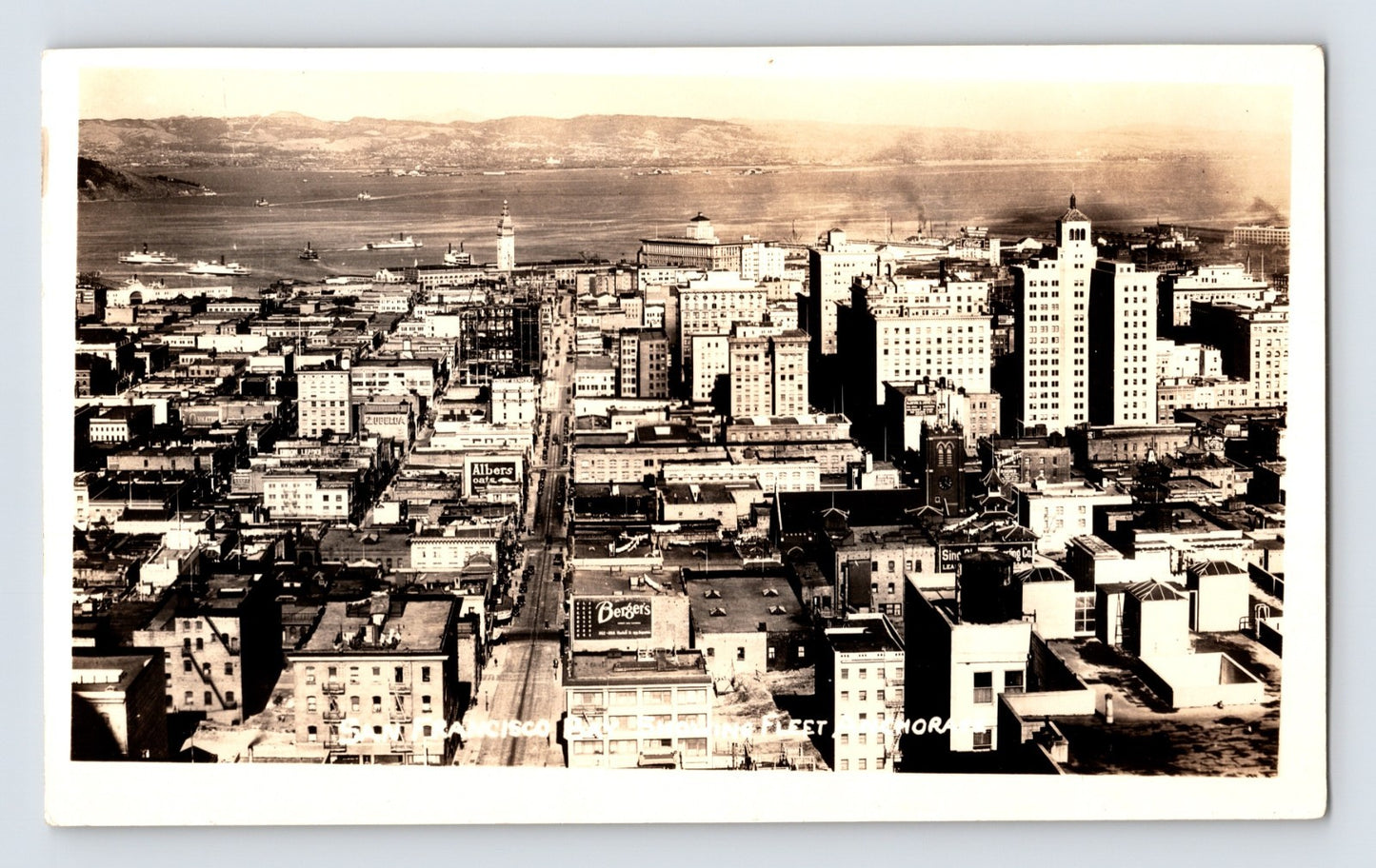 San Francisco California Telegraph Hill Waterfront 1930s Photo 3.5 x 6