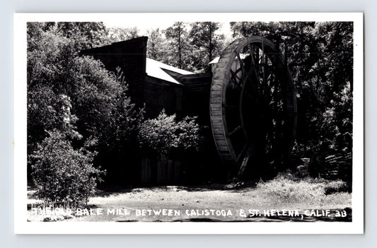 Calistoga California St Helena Napa Valley Bale Mill 1940s RPPC Postcard