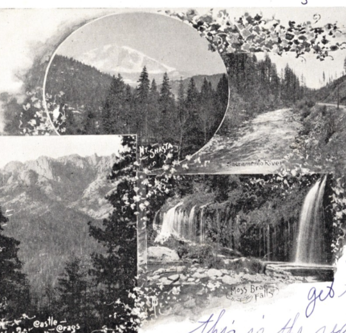 California Shasta Route Multi View Pre-1907 Postcard Unposted Undivided PMC