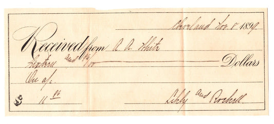 Cleveland Ohio Likly and Rockett Trunk Company receipt envelope 1899 luggage trunk manufacturer