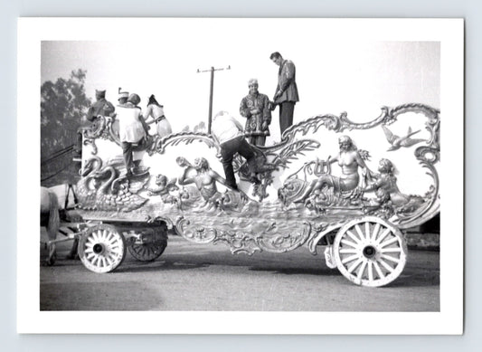Disneyland Mickey Mouse Club Circus swan band wagon performers 1955 photo Anaheim California