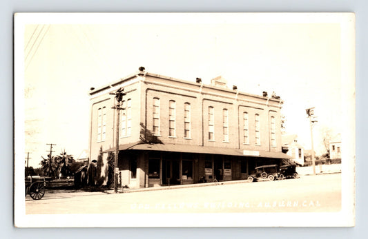 Auburn California IOOF Odd Fellows Hall 1920s RPPC Postcard Unposted