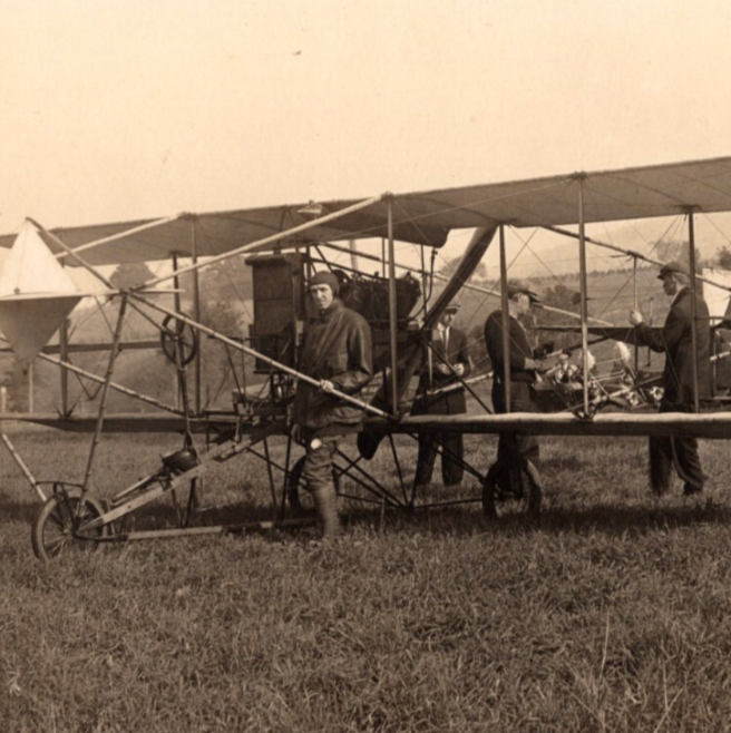 Oneonta New York Euegene Ely Airplane 1910s Postcard RPPC Eye Witness Details!