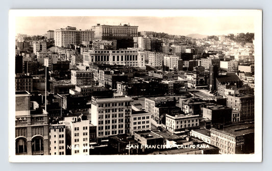 San Francisco California skyline downtown rooftops hotels 1930s Photo 3.5 x 6
