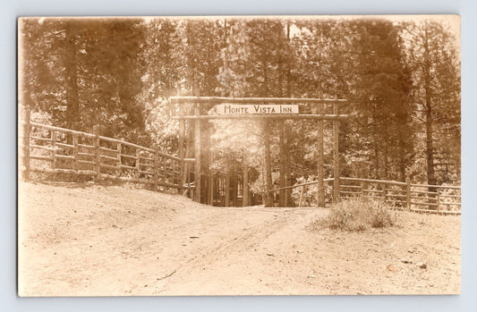 Dutch Flat California Monte Vista Inn 1914 RPPC Postcard Posted Divided Back