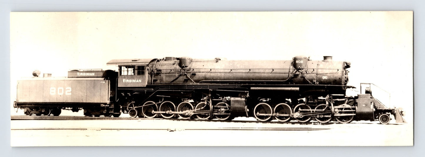 Virginian Railway steam locomotive 2-10-10-2 articulated engine number 802 shown in side profile, 1940s photograph.