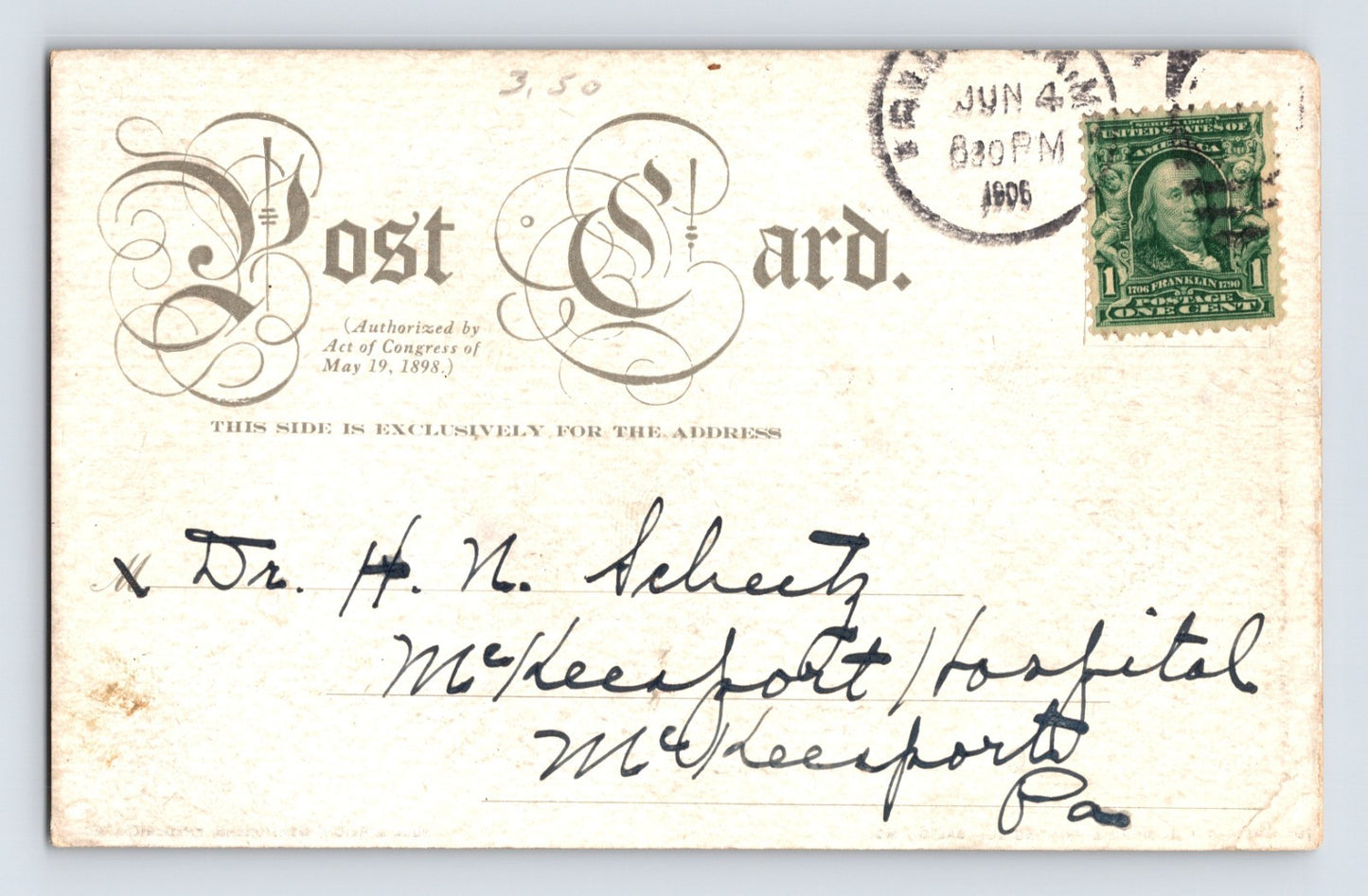 Braddock Maryland Multi View 1906 Postcard Posted Undivided Back
