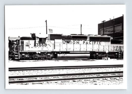 Union Pacific SD40-2 locomotive freight diesel Proviso Illinois 1985 railroad photo