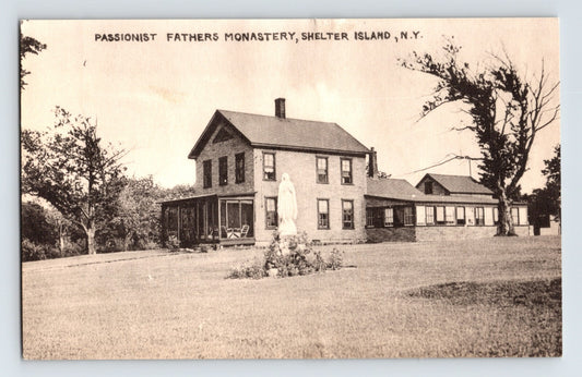 Shelter Island Long Island New York Passionist Fathers Monastery 1920s unposted postcard exterior view