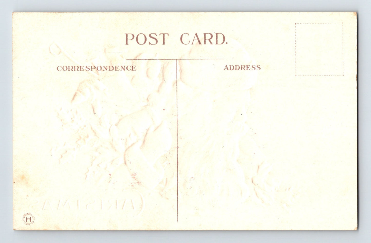 Santa Claus Toy Soldier Holly St Nick Verse 1910s Christmas Postcard