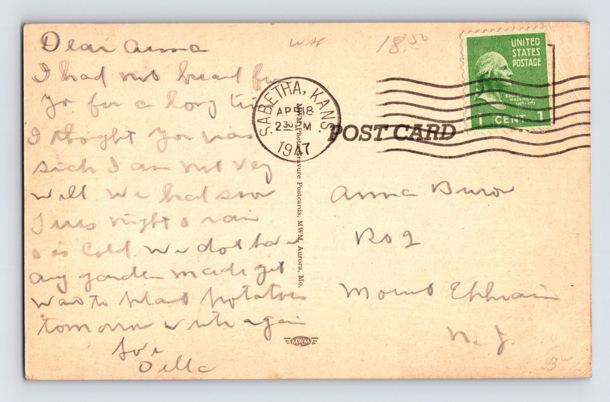 Tracy California Hill's Tracy Inn 1947 Postcard Posted