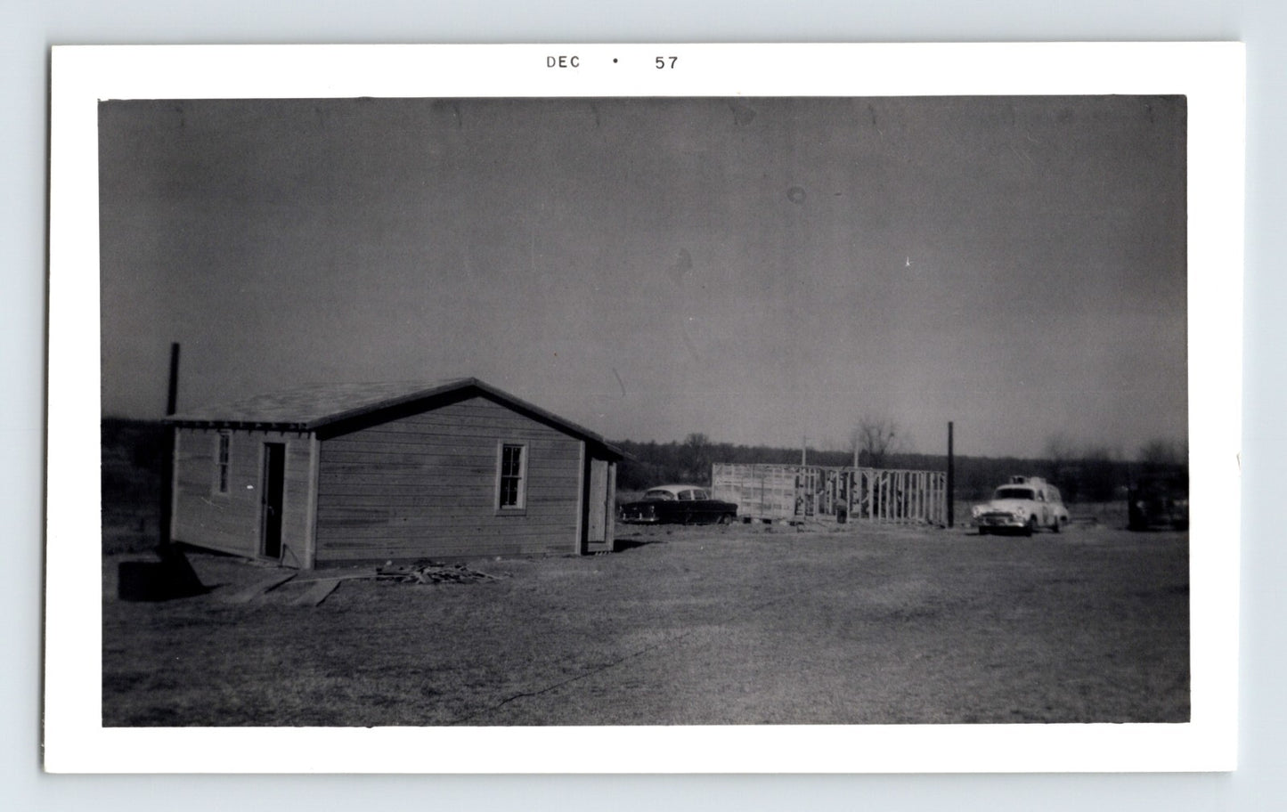 1957 Hugo Oklahoma Cole Walter Circus winter quarters grounds buildings vehicles vintage photograph archival image