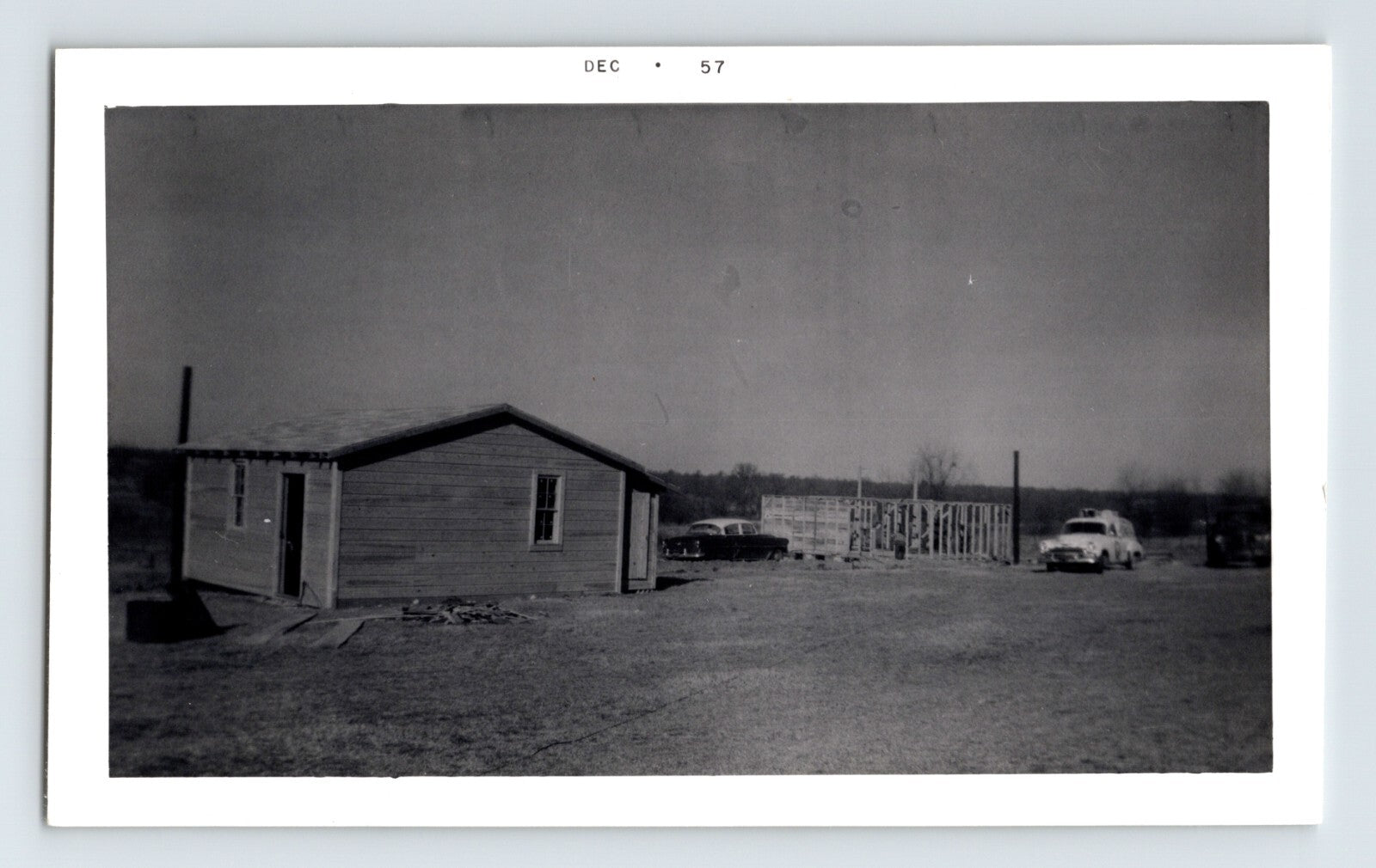 1957 Hugo Oklahoma Cole Walter Circus winter quarters grounds buildings vehicles vintage photograph archival image
