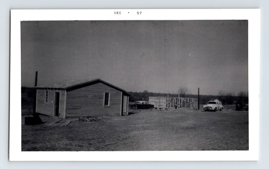 1957 Hugo Oklahoma Cole Walter Circus winter quarters grounds buildings vehicles vintage photograph archival image