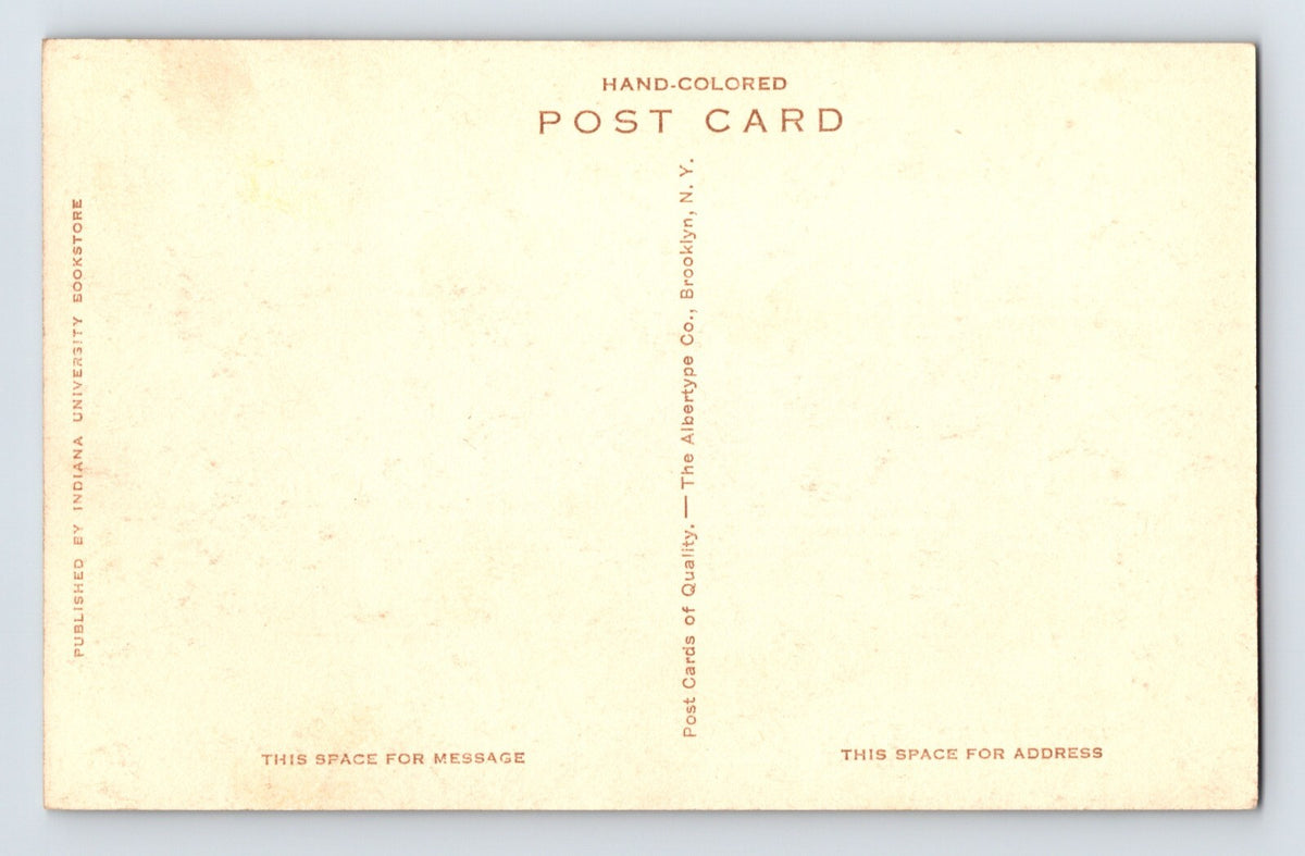 Bloomington Indiana University Maxwell Hall 1910s Postcard Hand Colored