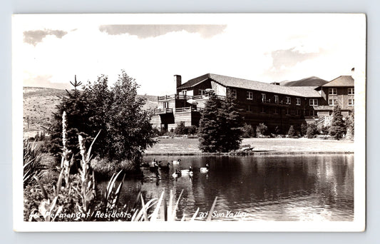 Sun Valley Idaho Lodge Hotel Duck Pond 1950s Postcard Unposted