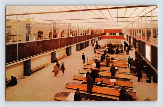 New York City International Airport Customs 1960s Postcard Unposted Chrome