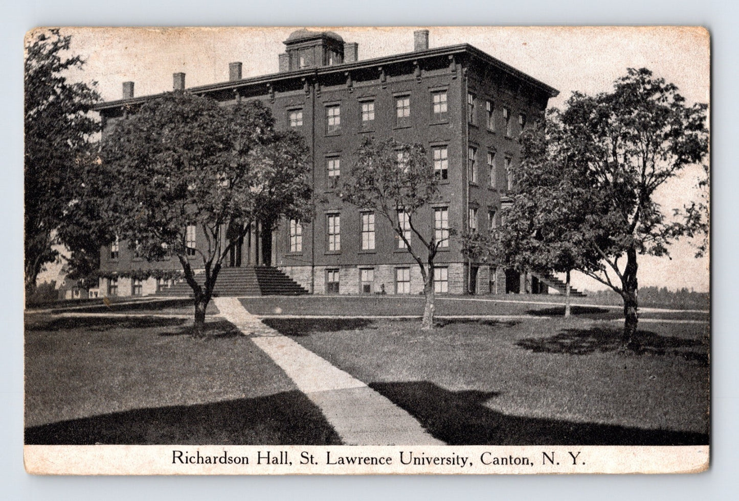 Canton New York St Lawrence University Richardson Hall 1914 Postcard Posted