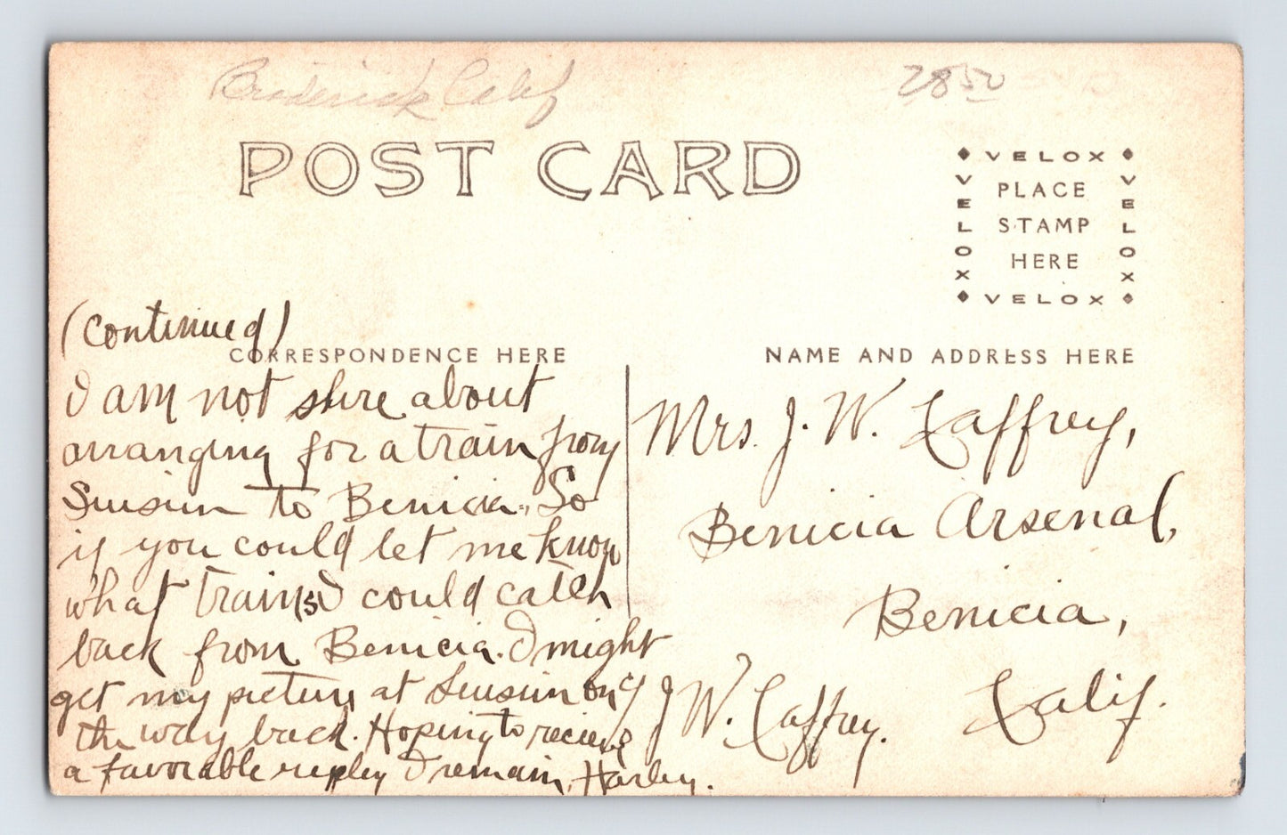 Broderick California Residence 1910s RPPC Postcard Lot of 2 Unposted With Notes
