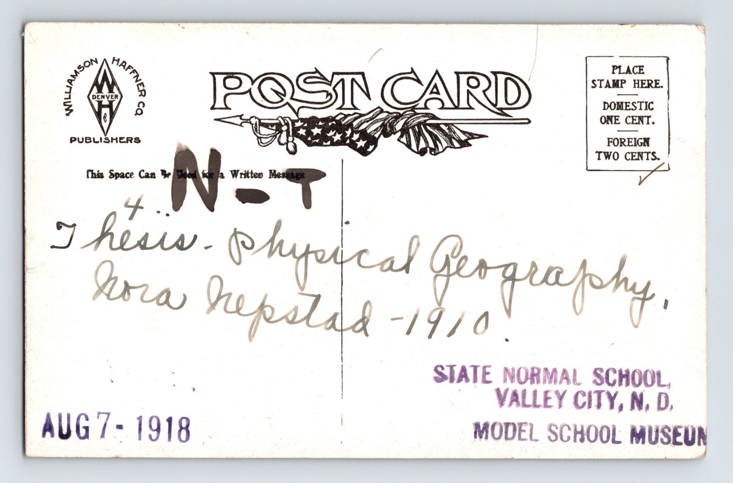 Bull Hill Colorado Sangre de Cristo Range 1910s Postcard Unposted Divided Back
