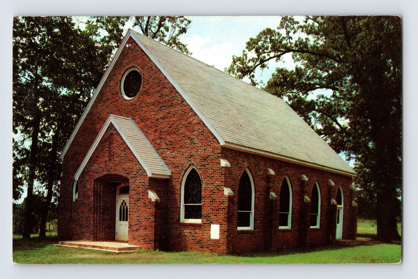 San Augustine Texas McMahan Methodist Chapel Church 1960s Postcard Unposted